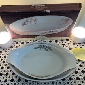 Woodhill Bakeware - Set of 2 - Matching Floral Design - New in Box - Vintage